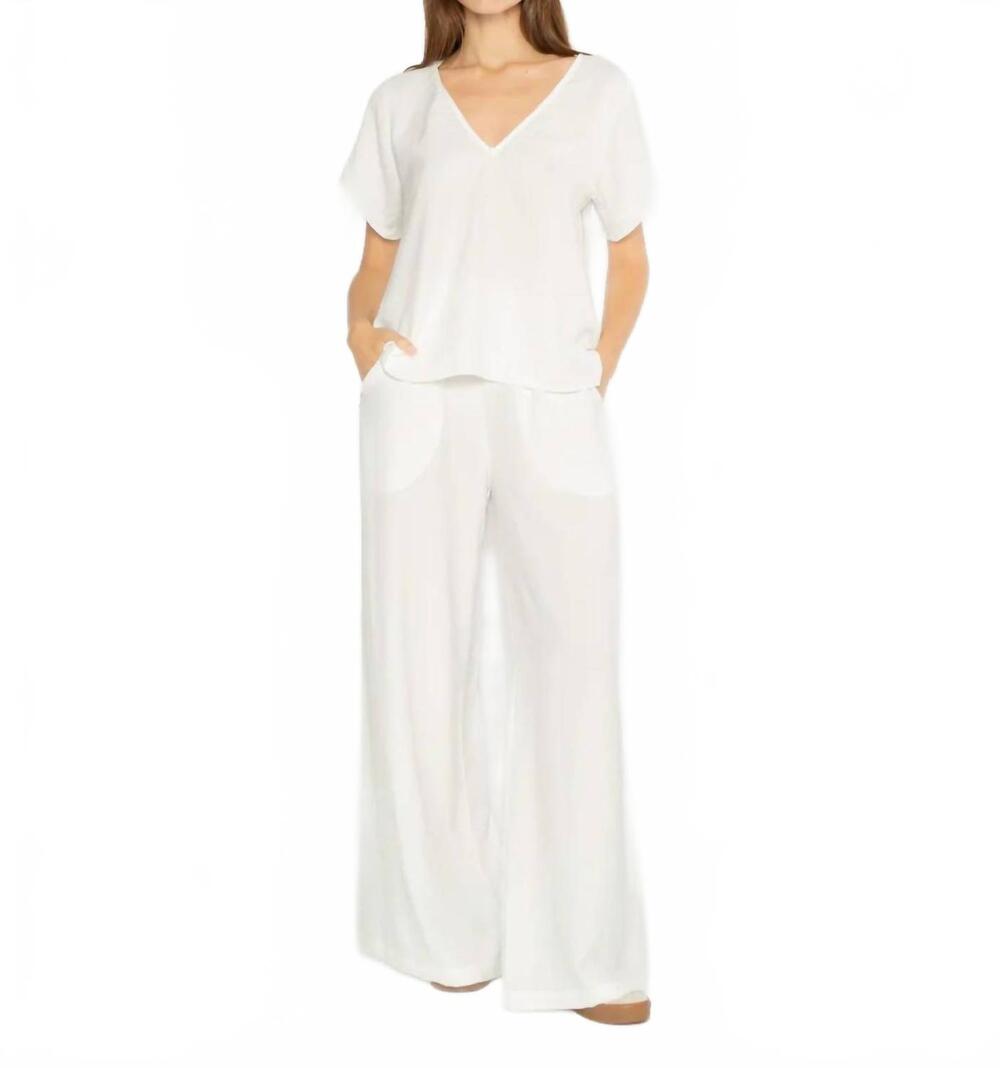 NEW RIPLEY RADER women's satin crepe yacht pant in off white